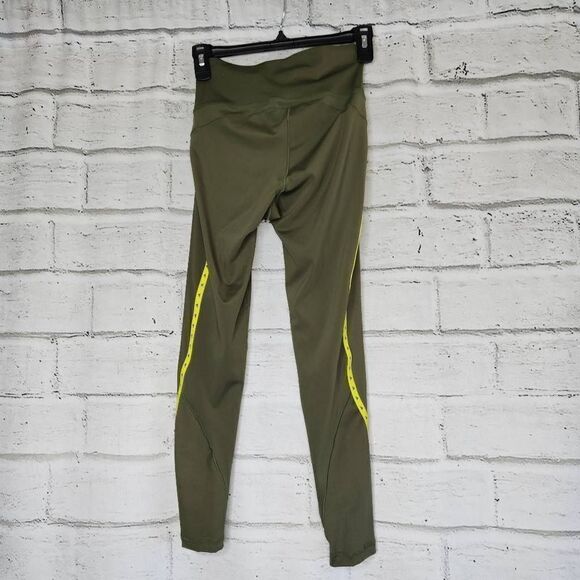 Adidas Primegreen Green Yellow Activewear Pants Womens Small Aeroready Training - Picture 5 of 8